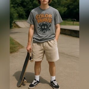 Vintage Y2K On The Brink Corduroy  Skater Shorts medium